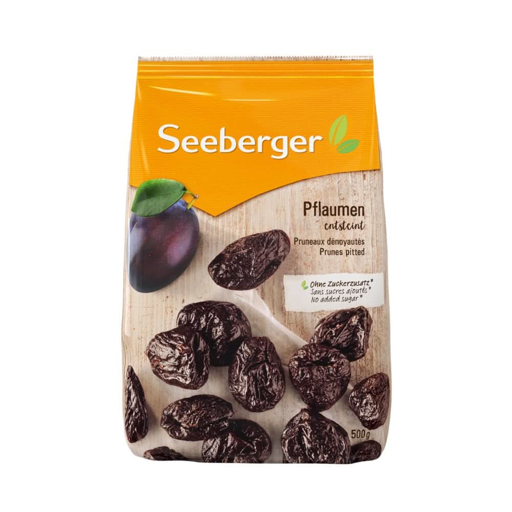 Seeberger Ciruelas Pasas Extra Grandes Sabrosas de la Mejor Calidad - Muy Dulces y Aromáticas 13 x 125 Gramos Naty Shop Productos Deshidratados 8 x 500 Gramos