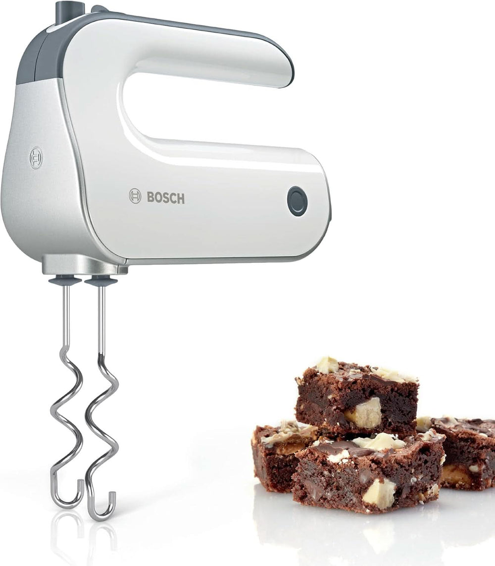 Bosch Handrührer Styline MFQ4835DE, 2X2 Rührbesen, 2 Edelstahl-Nethaken, Spülmaschinengeeignet, 575 W, Weiß Cocina Naty Shop Weiß