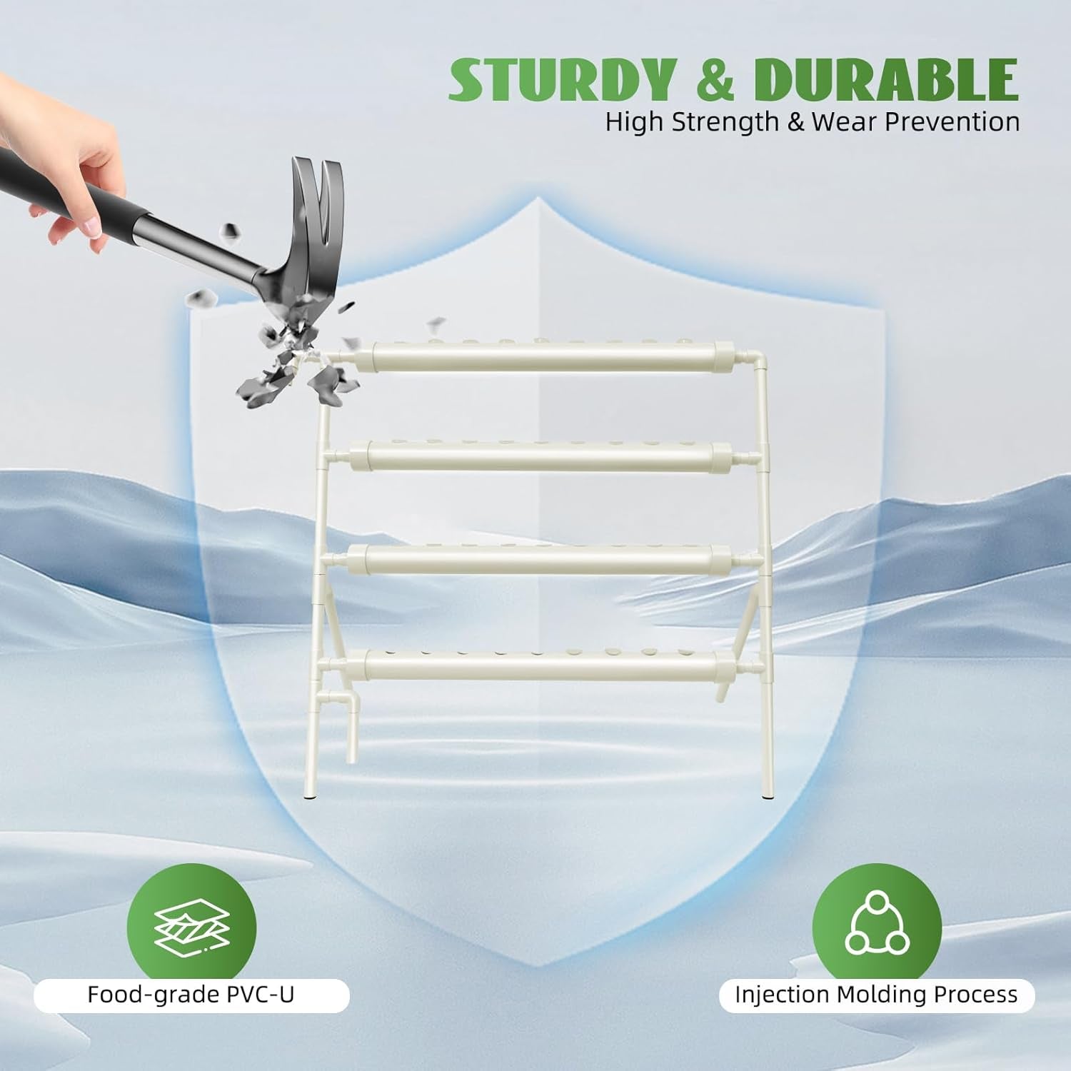 Kit de cultivo hidropónico, sistema de riego de plantas hidropónicas con 36 agujeros, kit de cultivo hidropónico para jardín, hogar, oficina