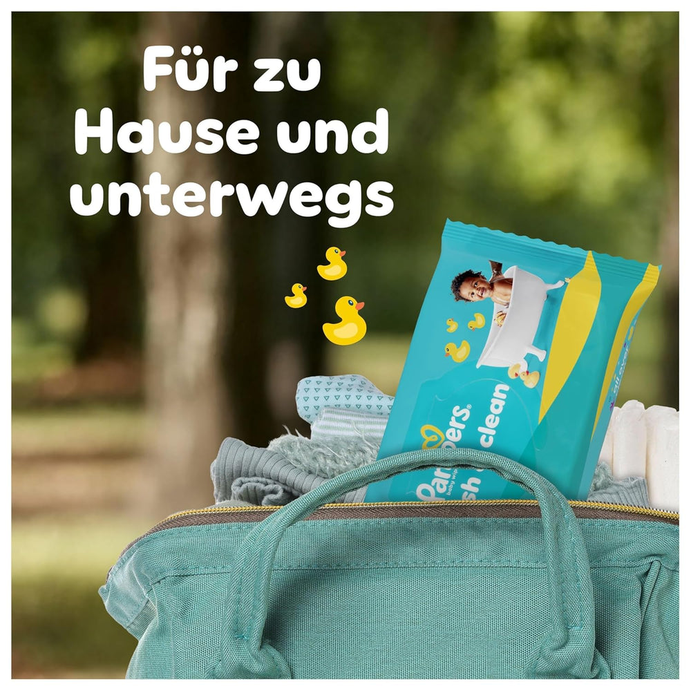 Toallitas húmedas Pampers Fresh Clean, 15 paquetes de 80 toallitas, 1200 toallitas en total, aroma ligero, también adecuadas para manos y rostro