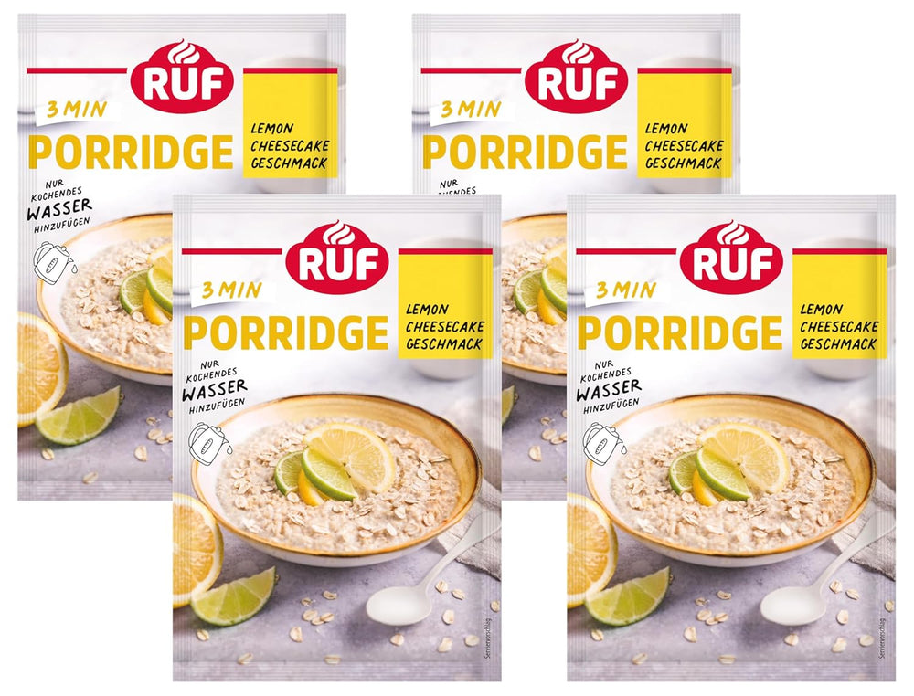 Avena instantánea RUF con fresas y vainilla, una comida de verano con avena lista en 3 minutos, 1 sobre x 65g