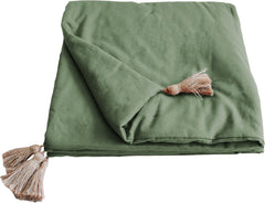 Colcha con 4 bolitas, yute, 90 X 190 Cm, arcilla, 2007AGCHLJT090190, 90 X 190 Cm Edredones y colchas Naty Shop Saludos