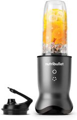 Batidora personal Nutribullet, batidora de larga duración para porciones, 1000 vatios y motor ligero, vaso de 900 ml con Tritan Renew, batidora táctil Leuchtende, Dunkel Grau Bucatarie Naty Shop Dunkel Grau 1000W
