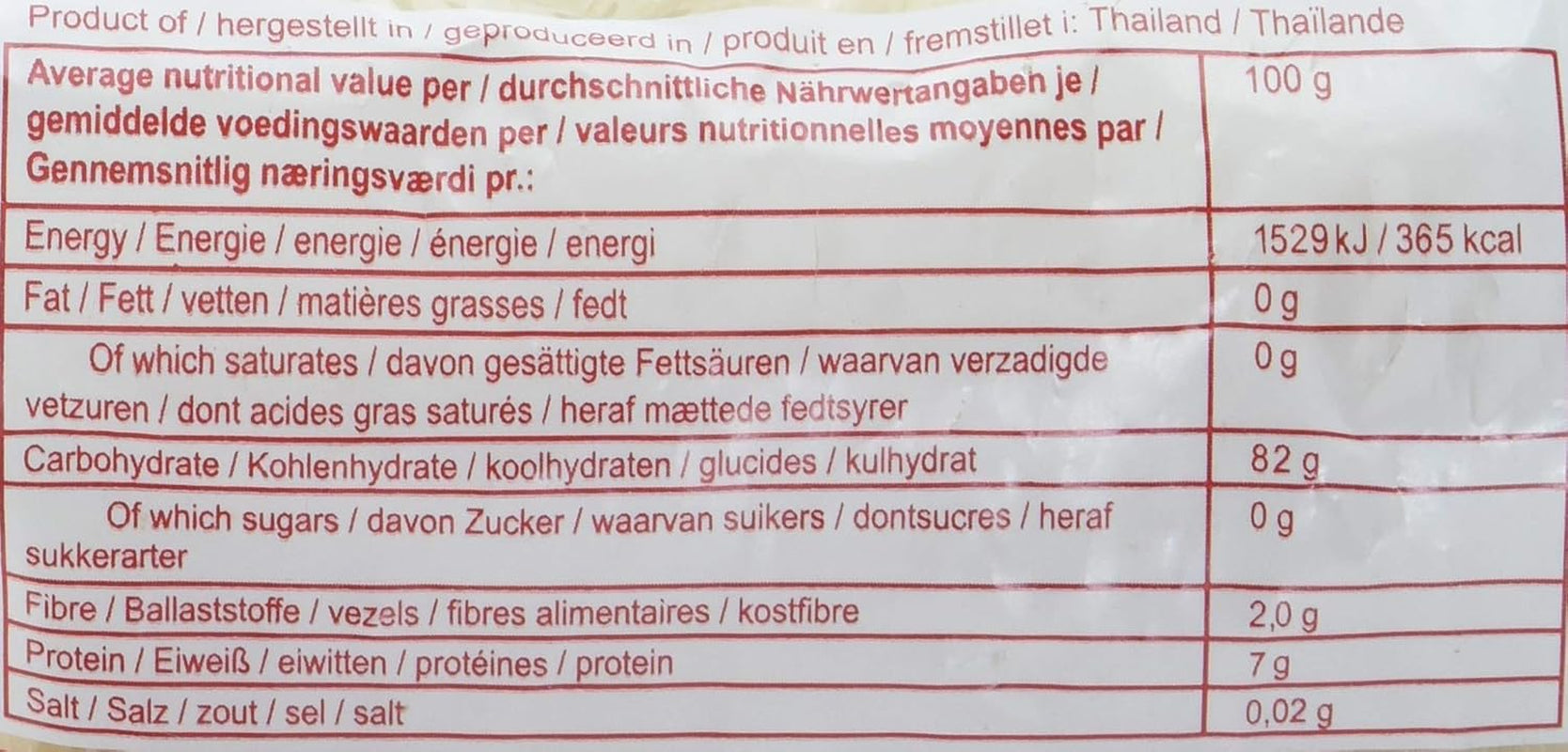 TAILANDIA - Fideos de arroz, (1 X 200 GR)