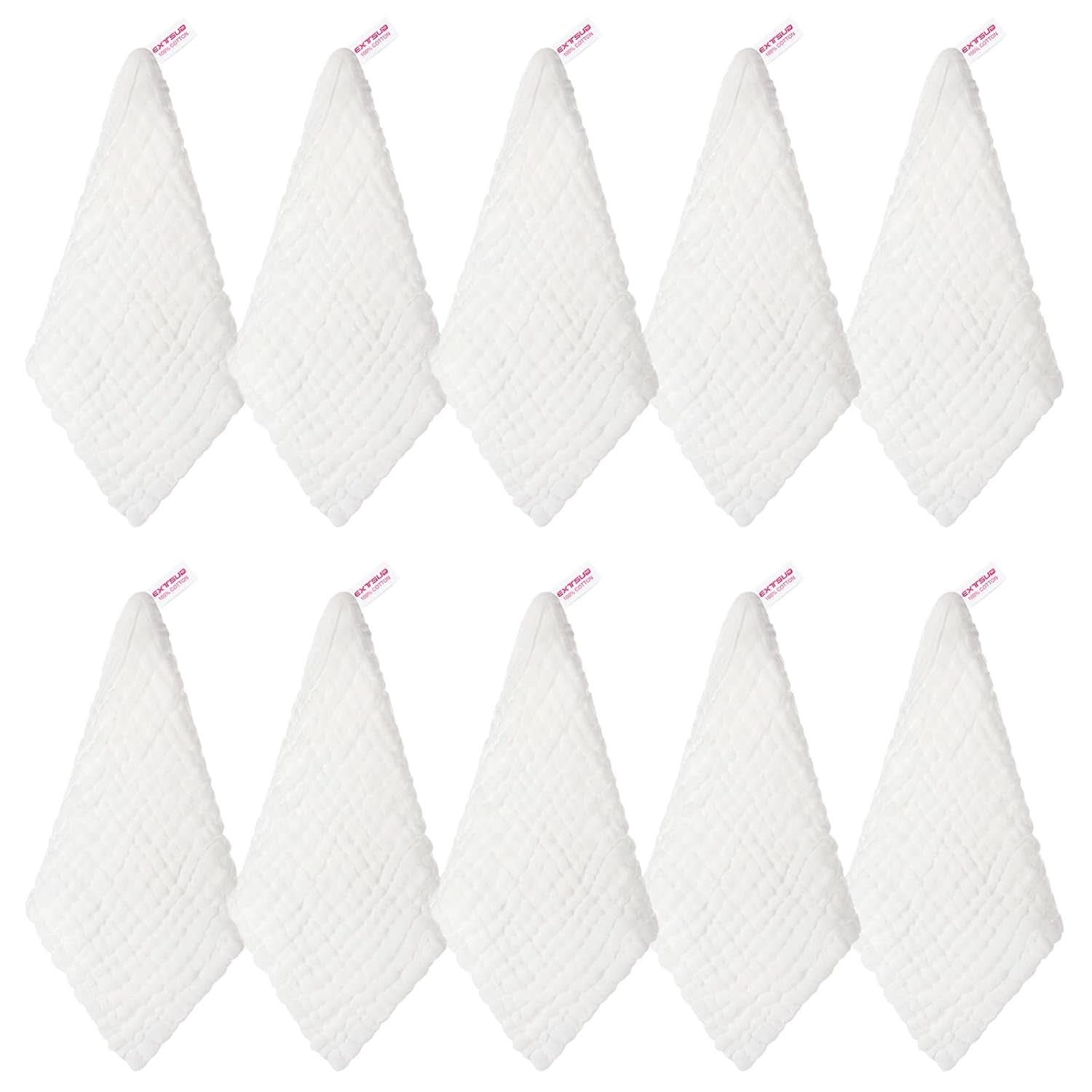 EXTSUD toallitas bebe, pack de 10 toallitas bebe muselina Madre e Niño Naty Shop