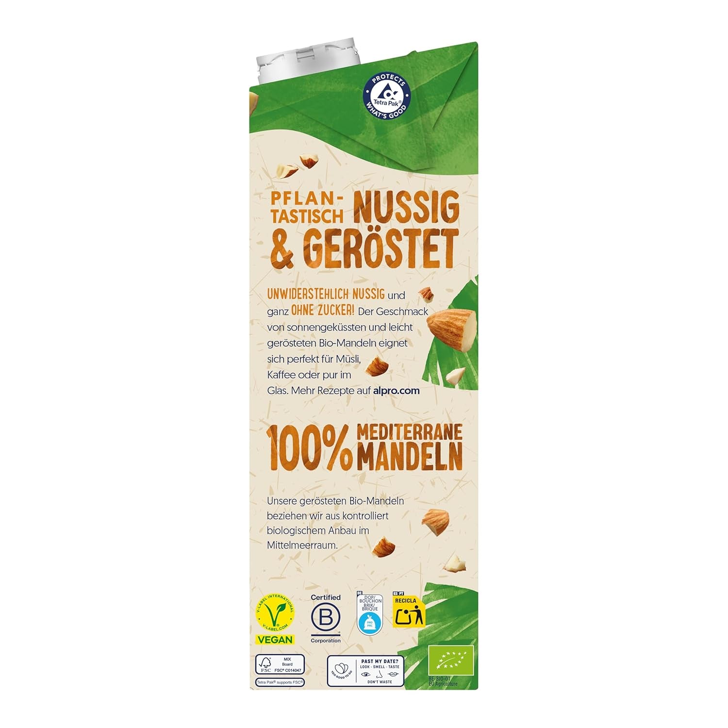 Alpro Bio Mandeldrink sin Zucker - 8 x 1 l
