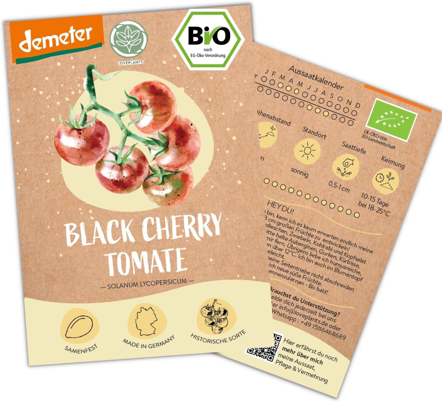 Mini semillas orgánicas de pepino mexicano, 10 semillas de pepino snack, alta tasa de germinación, certificación Demeter y polinización abierta | LOVEPLANTS Balcón Jardín Cama elevada Semillas de hortalizas - Variedades de hortalizas tradicionales