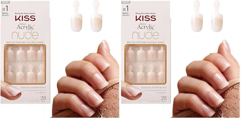 Kiss Nude Nails Unghii Uimitoare (Pachet de 2)