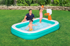 Piscina Familiar Bestway Dunk N' Splash con Aros de Baloncesto 251 x 168 x 102 cm