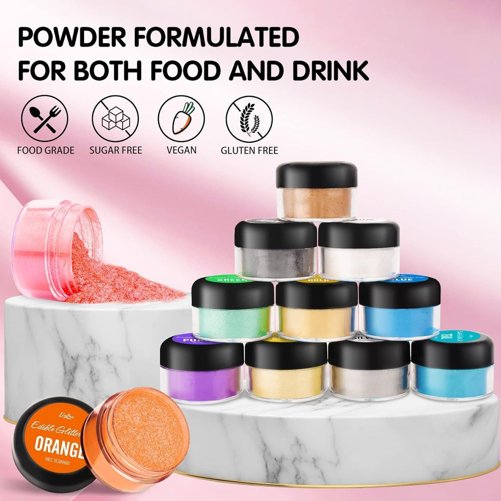 Purpurina comestible, 10 gramos, varios colores Glitter Naty Shop