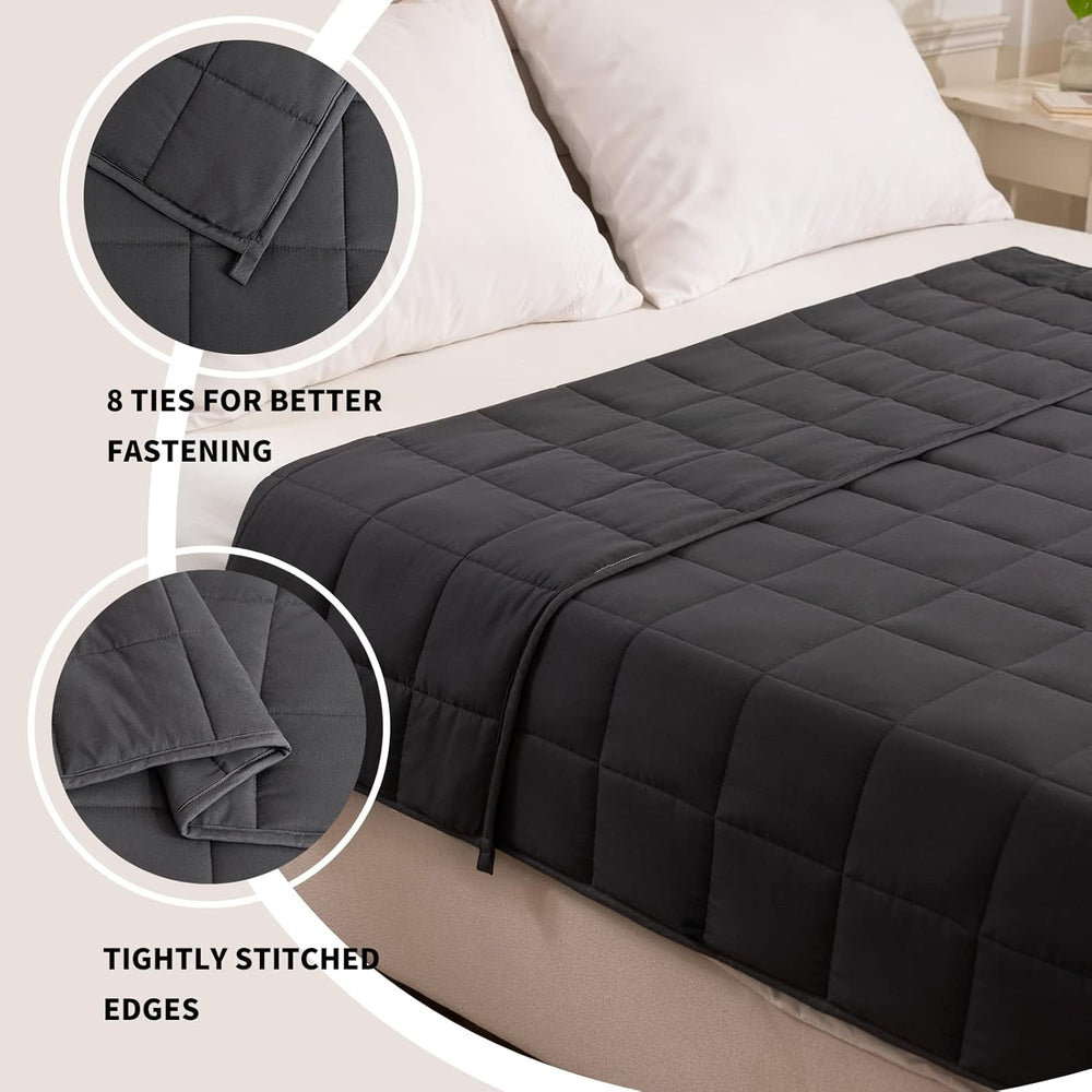 Good Nite Manta lastrada para adultos Manta pesada para calmar los sentidos Gris 8 Kg 150 X 200 Cm Edredones y edredones Naty Shop