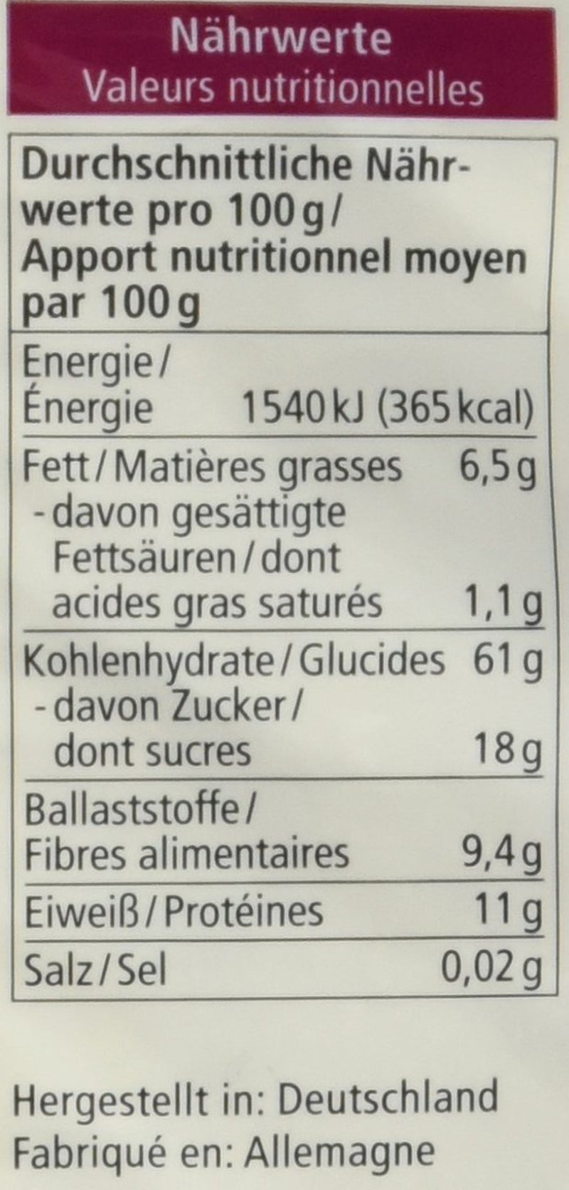 Muesli ecológico con frutos del bosque, 750g