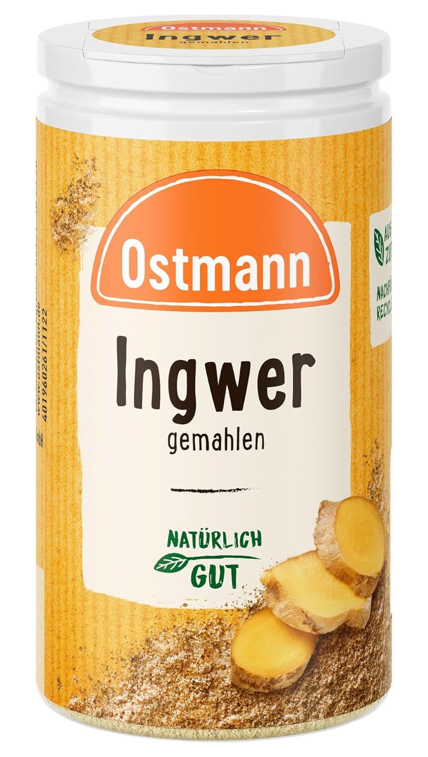 Ostmann Gewürze - Ingwer gemahlen | Embalaje completo y reciclable | 30 g en la estreudosis
