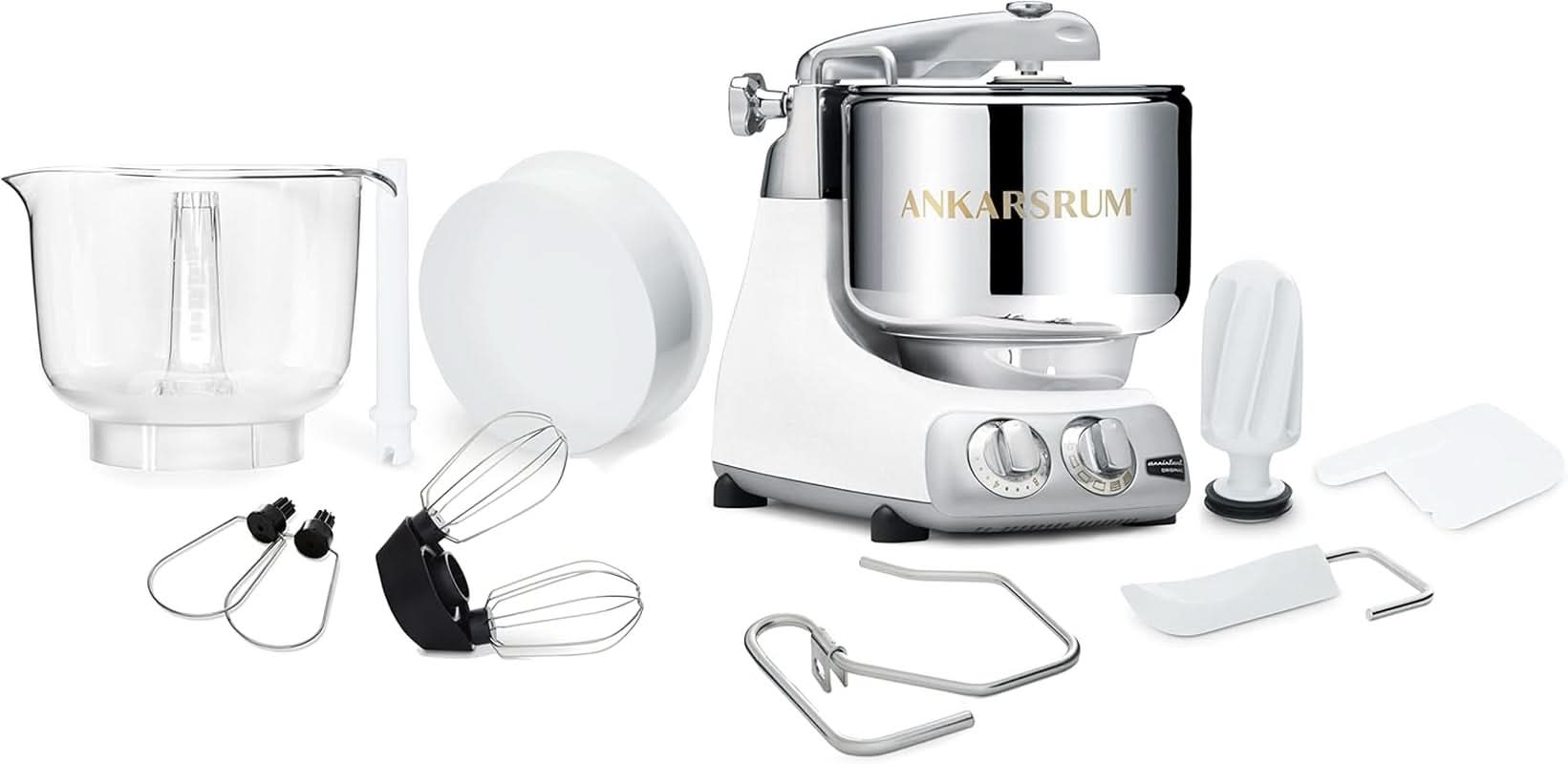 Ankarsrum - Asistente Original Base Máquina De Cocina Crema AKM6230MW Mineral Blanco Madre E Hijo Naty Shop