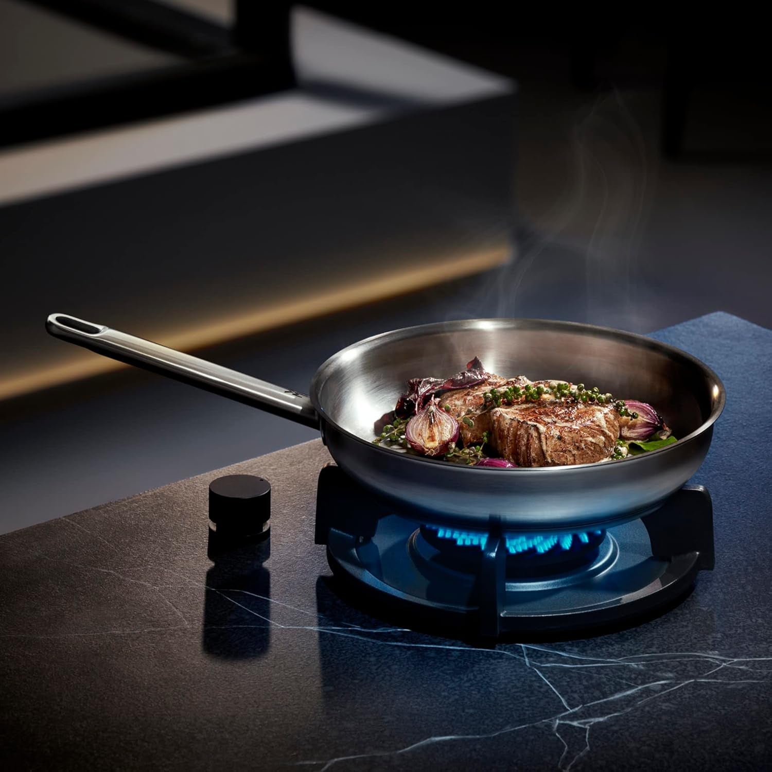 Sartén de acero inoxidable WMF Profi 24 cm inducción, sartén de acero inoxidable Cromargan Ollas y Sartenes Naty Shop