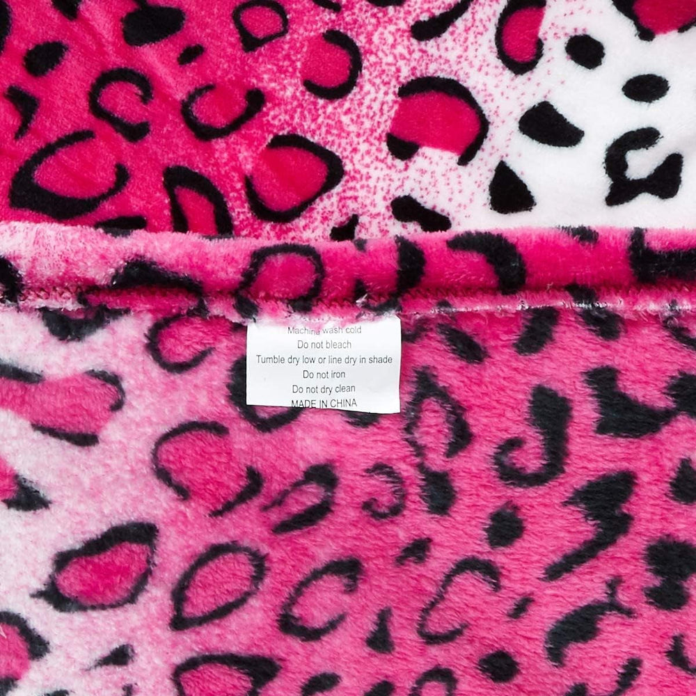 Home Must Haves Queen/King Cebra Jirafa Safari Estampado animal Para todas las estaciones Manta para sofá súper suave y cálida Tamaño de cama Poliéster rosa Leopardo rosa Edredones y edredones Naty Shop