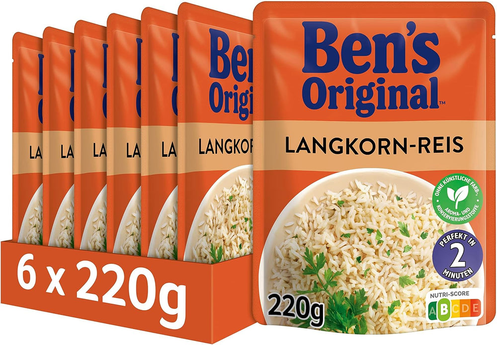 BEN'S ORIGINAL™ Arroz Basmati Express 6 x 220g