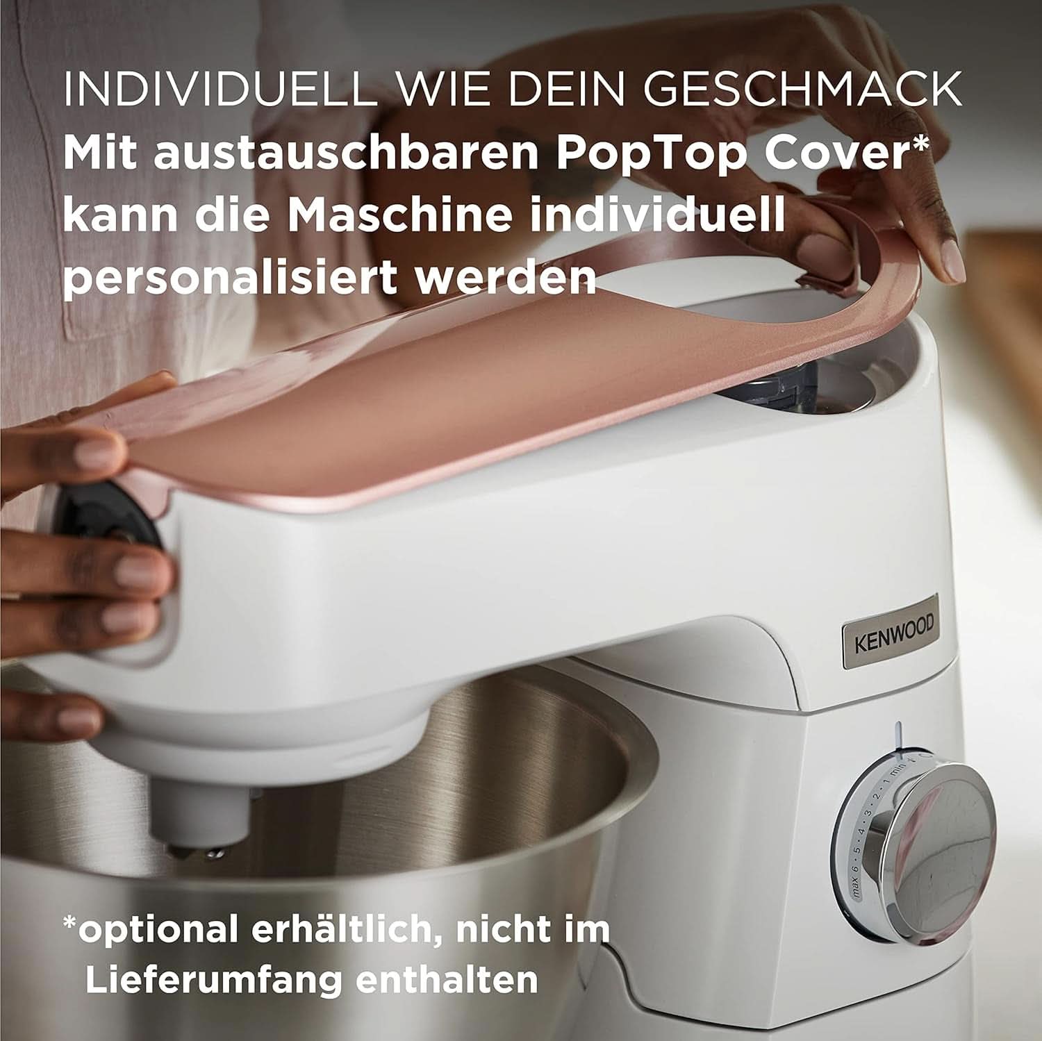 Kenwood Titanium Chef Baker KVC65.001WH, Küchenmaschine Mit Integrierter Waage, 1200 Watt, Inkl. 3-Teiligem Patisserie-Set, Spatel & Spritzschutz, Weiß Mama si Copilul Naty Shop