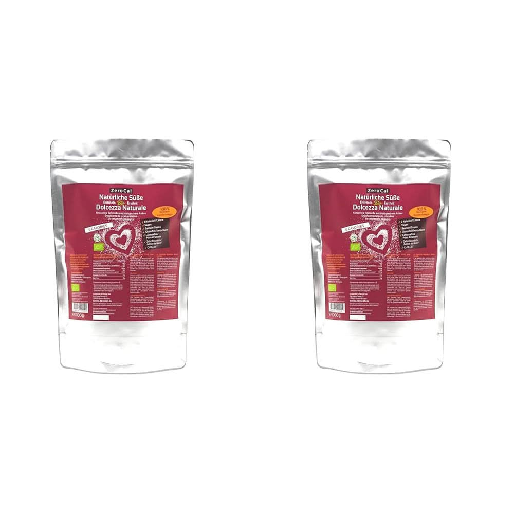 Zerocal - Eritritol Ecológico 1KG Edulcorantes Naty Shop 2 x 1 Kg