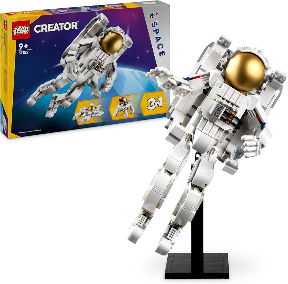 LEGO Creator 3 en 1 Juguete de Astronauta Espacial, Kit de Modelo de Perro y Nave Espacial para niños, Decoraciones para jardín de Infantes, Regalo Creativo para niños y niñas de 9 años 31152 Juegos de construcción Besuche den LEGO-Store Single