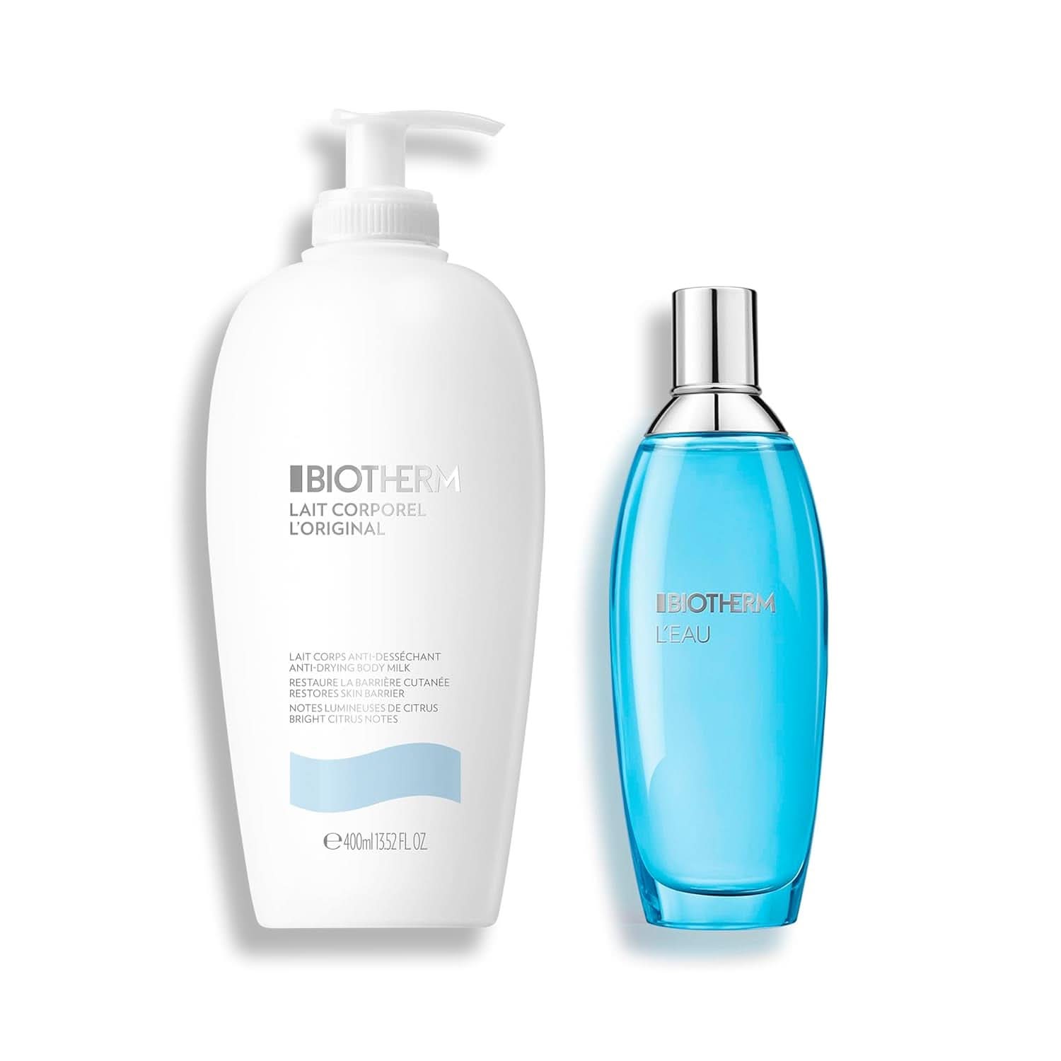 Biotherm Lait Corporel L'Original, Loción corporal hidratante con plancton, 400 ml Cosmética y Belleza Naty Shop Set Loción corporal 400 ml + Spray corporal 100 ml