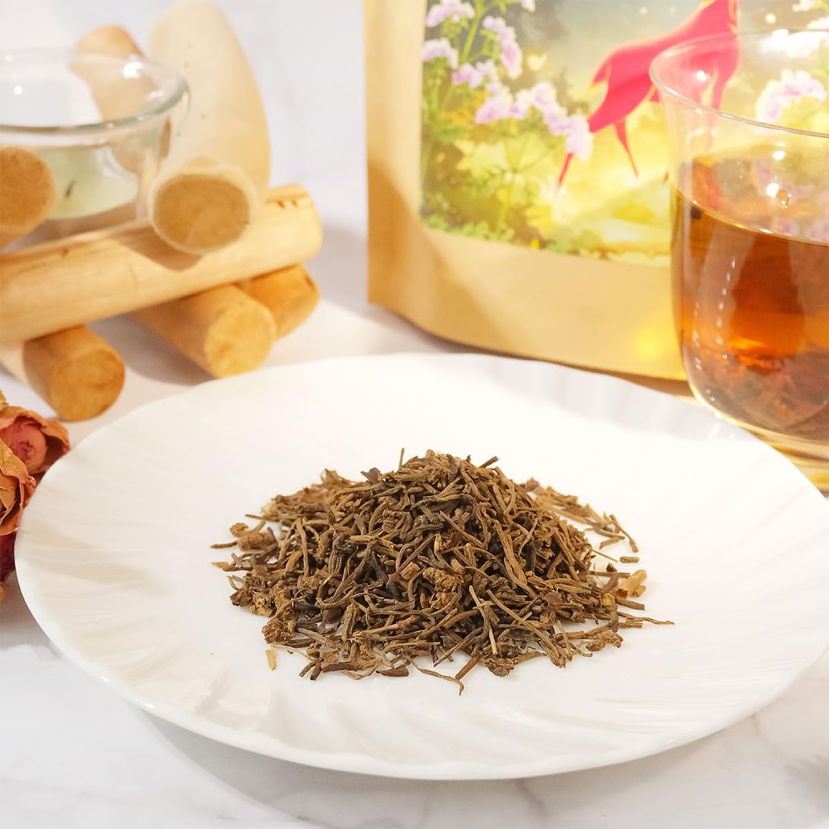 WEETEE Ceai de valeriană, 228 g Ceai din rădăcină de valeriană Frunze întregi, fabricat din rădăcină de valeriană tăiată și cernută, pentru preparare acasă, ceai din plante natural fără cofeină