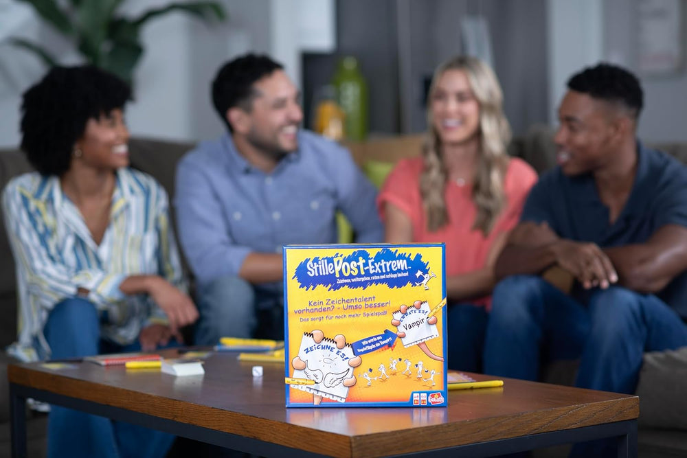 Goliath, Extreme MAIL, un juego de fiesta para adultos y niños de 8 años en adelante, un juego de dibujo rápido y divertido para familiares o amigos, juegos de mesa, de 4 a 6 jugadores, 20 minutos