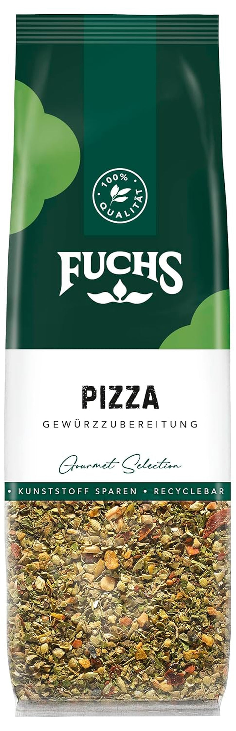 Fuchs Gewürze - Pizza Gewürzzubereitung en Nachfüllbeutel reciclable, Gewürzmischung mit Italianen Kräutern, ideal para Bruschetta - 30 g