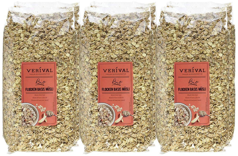 Base de muesli Verival Flakes - Orgánico, paquete de 6 (6 x 1 kg)