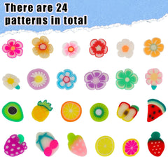 1000 Stk Nagel Obst Scheiben, Nagelkunst Fruchtscheiben Charms Cute Obst-Blumen Charms Mixed Set Mini 3D Obstscheibe Nail Art Zum Nagelkunst Handy Deko DIY Schleimbasteln Ornament Scrapbooking