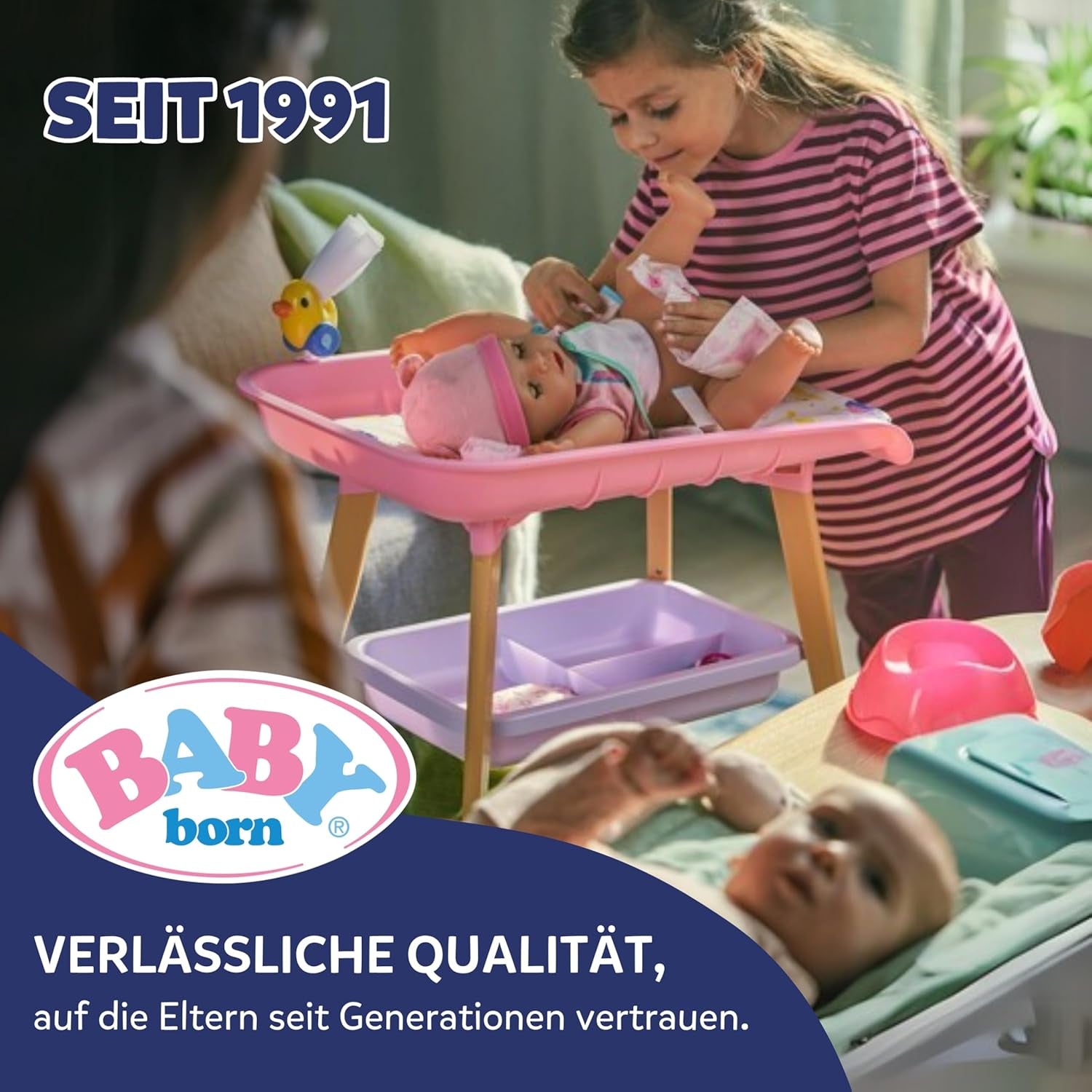 BABY Born Annabell 43 cm - Păpușă moale cu 7 funcții electronice și sunet - Potrivită pentru copii cu vârsta de la 3 ani în sus - Păpușa include accesorii - Necesită baterii