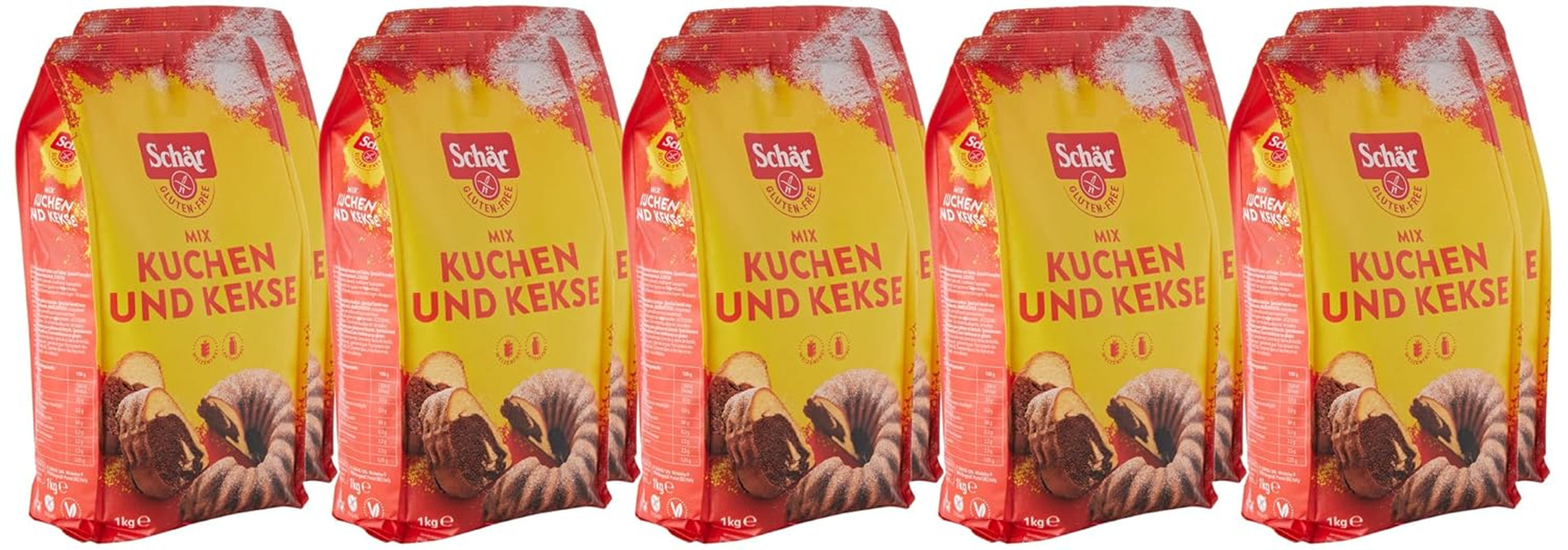 Mix C - Kuchen & Kekse Backmischung Glutenfrei 1Kg, Pack 10Er Mezcla para hornear y cocinar Naty Shop Título predeterminado