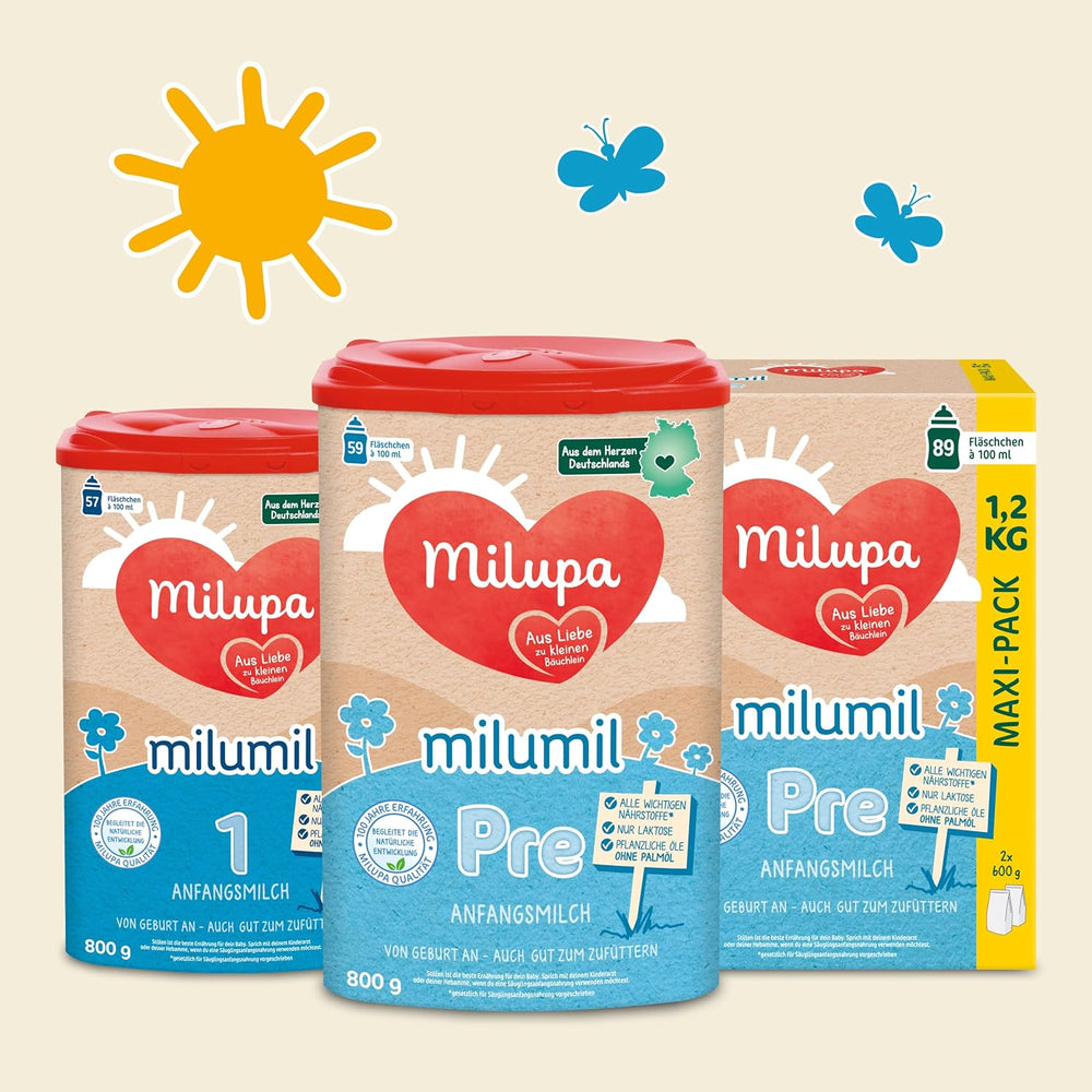 Milumil Milupa Leche en polvo para bebés, la primera leche desde el nacimiento, 800 g
