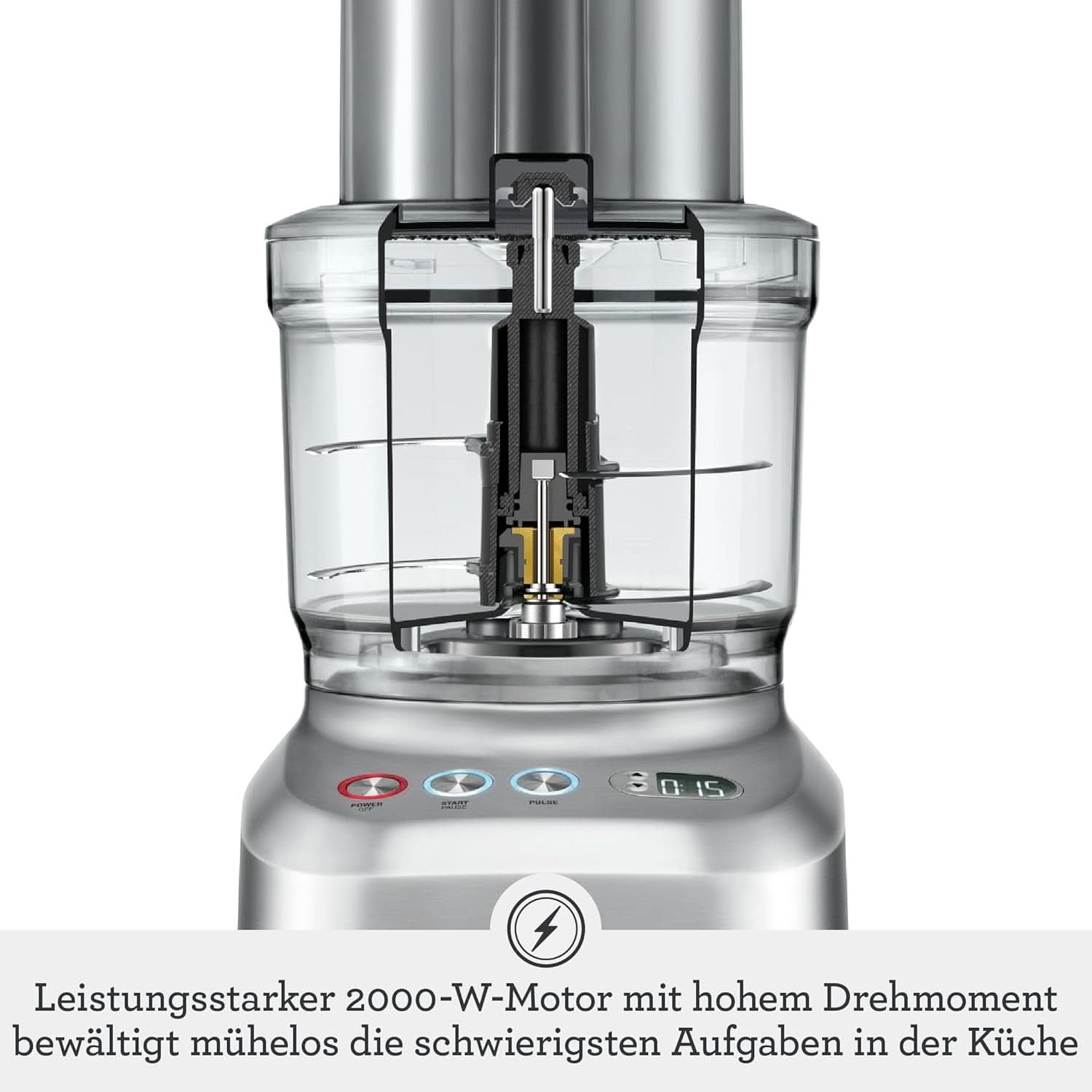 Sage Appliances SFP820 the Kitchen Wizz Peel Und Dice, Küchenmaschine, 2000 Watt Madre e Hijo Naty Shop