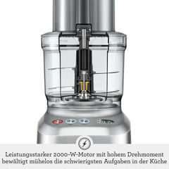 Sage Appliances SFP820 the Kitchen Wizz Peel Und Dice, Küchenmaschine, 2000 Watt Madre e Hijo Naty Shop