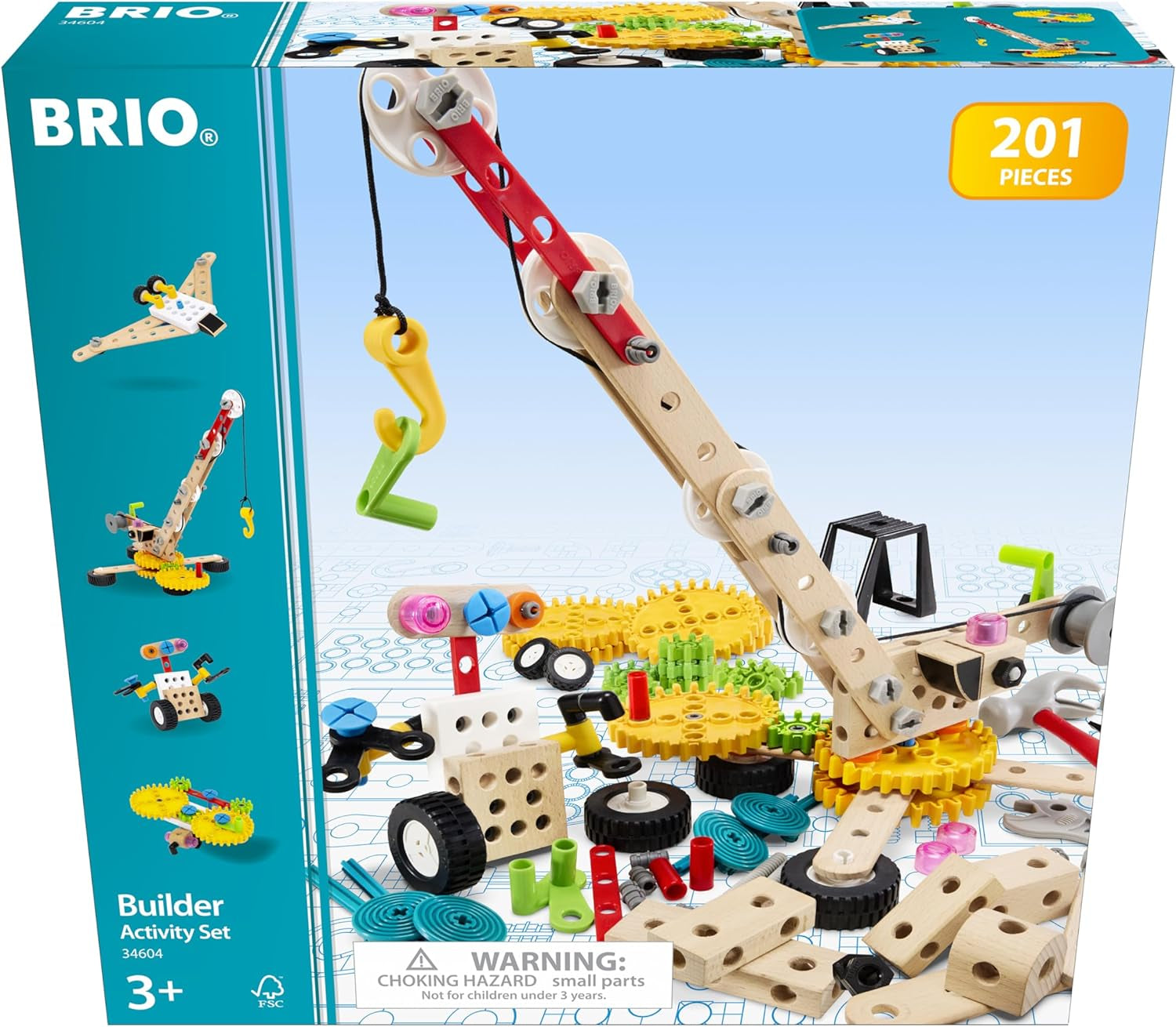 BRIO Builder – 34604 Juego de jardín de infancia Builder | Entwicklungsförderndes Rollenspiel- & Konstruktionsspielzeug für Kinder ab 3 Jahren
