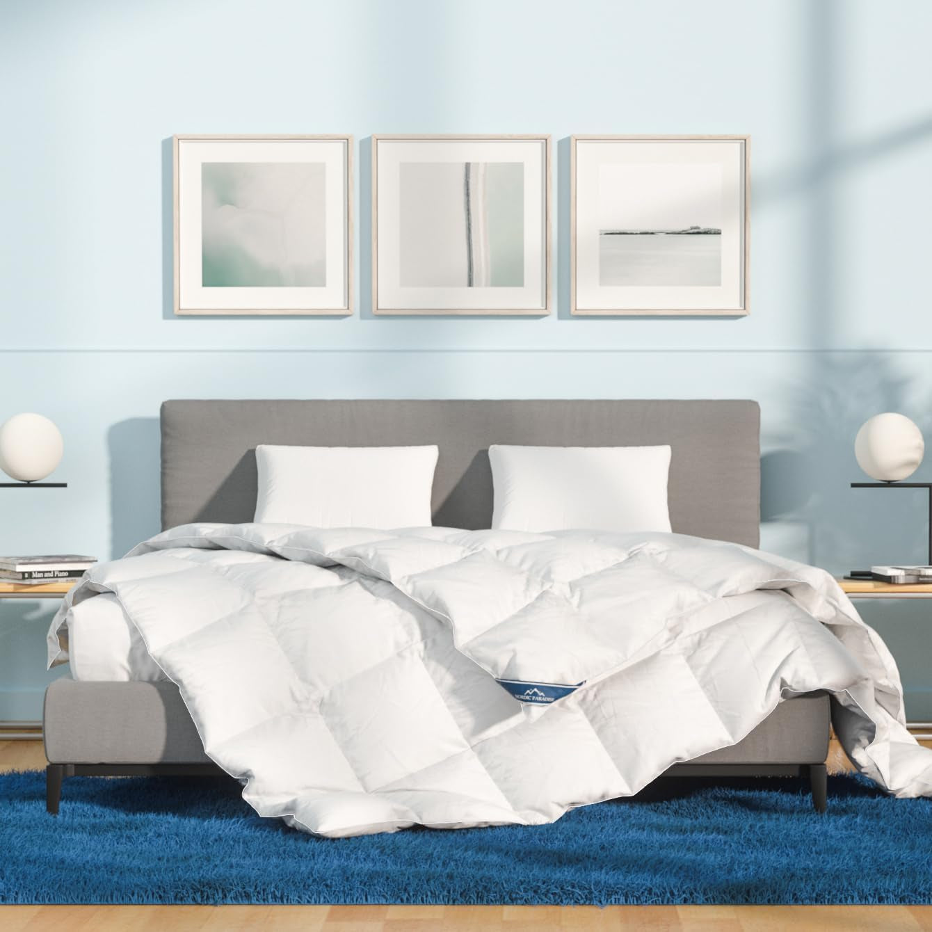 Paraíso Nórdico - Edredón Cómodo - 50% Plumón de Pato Alemán - Edredón Cálido de Invierno - 200X200 Cm Edredones y Edredones Naty Shop