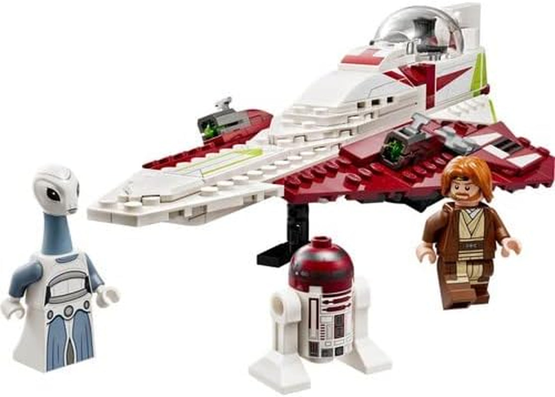 LEGO Star Wars Jedi Starfighter Obi-Wan Kenobi, juguete para construir con Taun We, figura de droide y sable de luz, set El ataque de los clones 75333 Juegos de construcción Besuche den LEGO-Store
