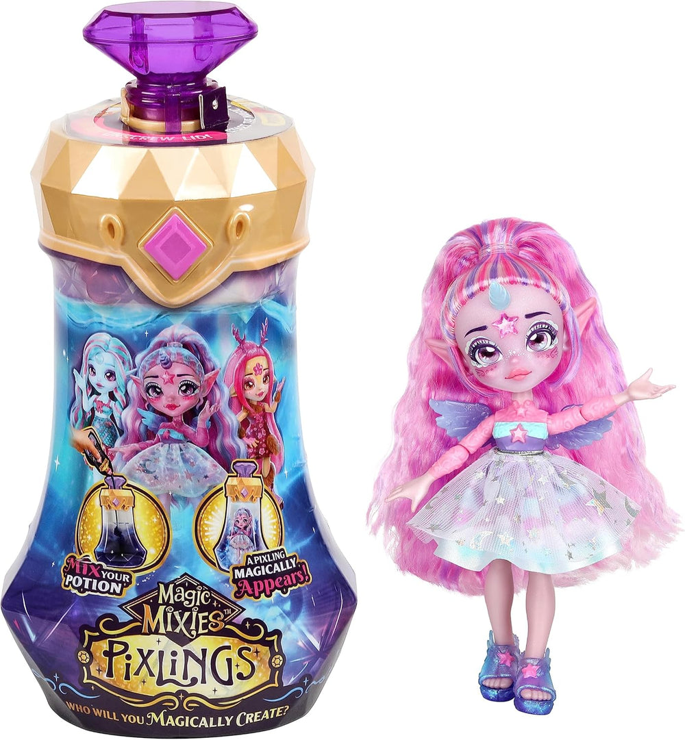 Pixlings Puppe Faye im REH-Look: Magische Enthüllung der wunderschönen, detailreichen 16,5 cm großen Pixlings-Puppe in Einer Zaubertrank-Flasche
