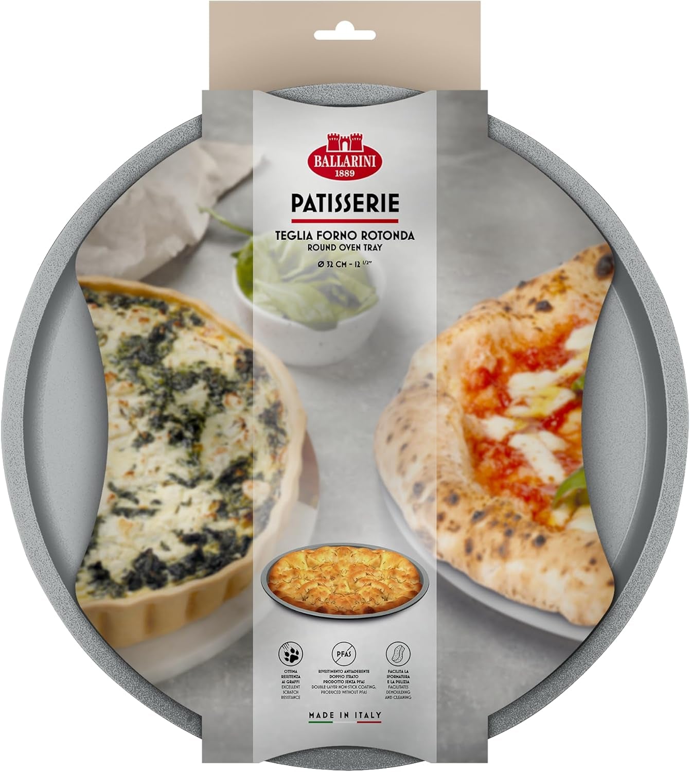 Ballarini, Molde para horno, varios modelos Moldes y bandejas para horno Naty Shop Molde para horno redondo Gris 32 cm