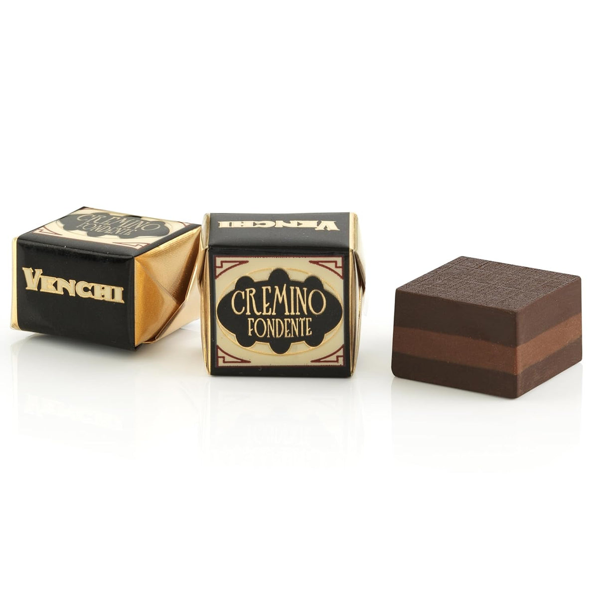 Venchi - Cremino Extra Black Chocolate - Chocolate negro con pasta de almendras y "avellanas del bosque piamontesa IGP", 1 kg, sin gluten, sin colorantes y sin conservantes