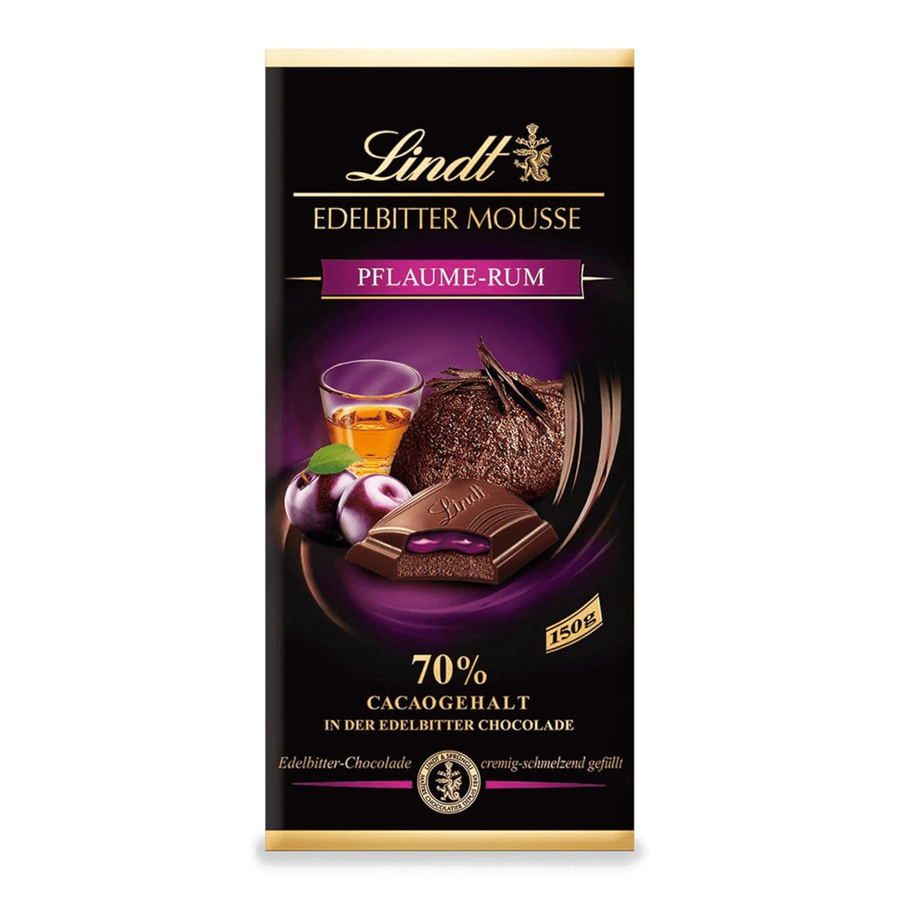 Mousse de chocolate amargo Lindt con chile y cerezas | Barra 150g | Con 70% de contenido de cacao y relleno de mousse de chocolate negro y chili cherry | Barra de chocolate | Chocolate oscuro