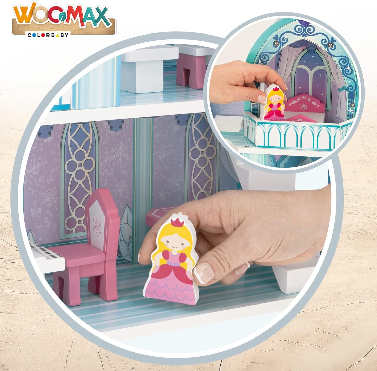 Colorbaby WOOMAX 49314 - Cerradura de madera 37 X 15 X 53,5 Cm +3A Casas de Muñecas Naty Shop