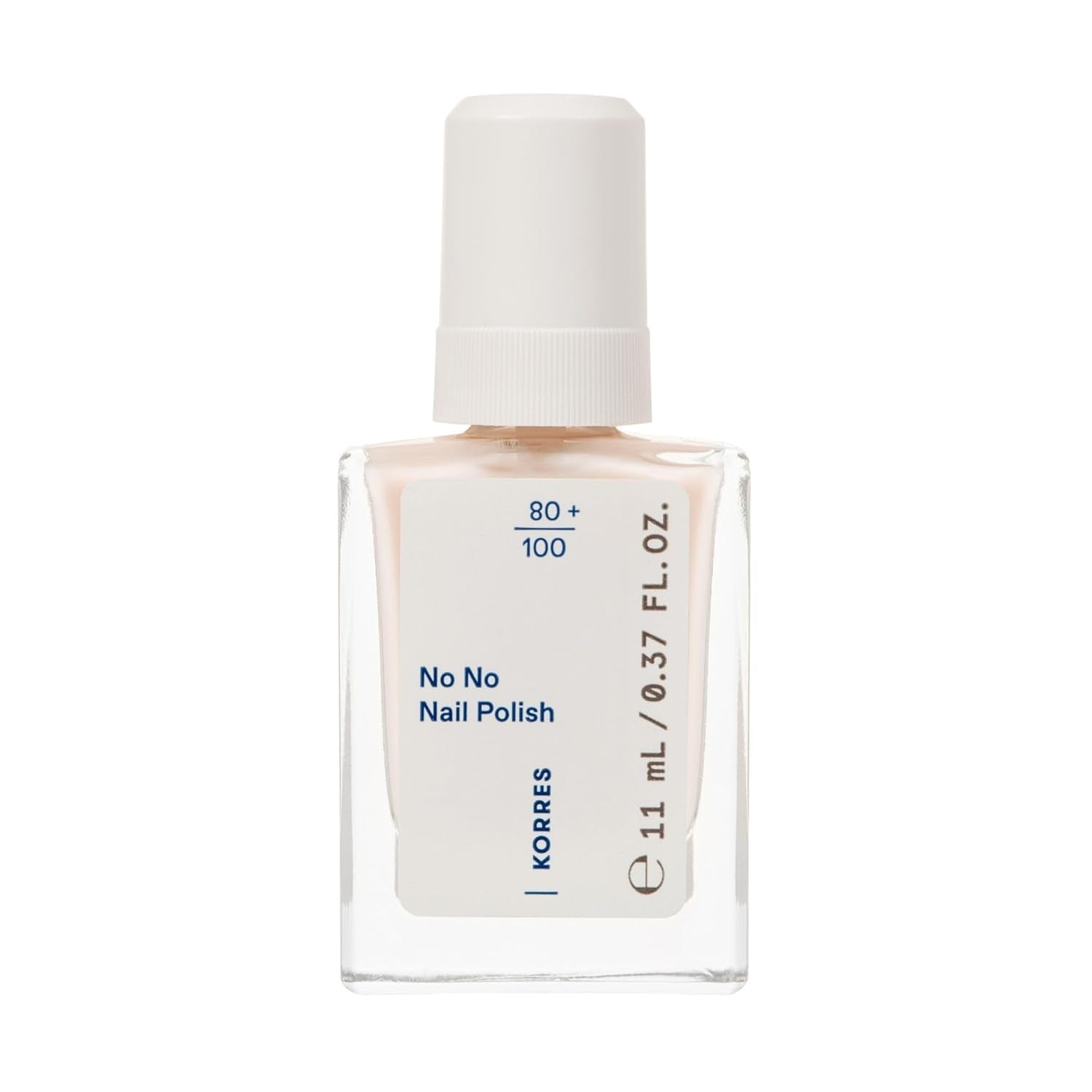 KORRES No No base de esmalte de uñas - base 10% vegana sin liberación, para un color duradero y resistente a las astillas, 11 ml - uñas cuidadas de forma natural, sin sustancias nocivas