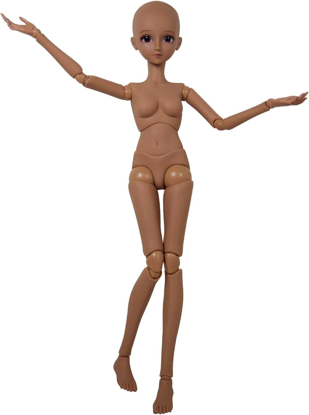1/3 BJD păpușă piele maro negru corp de păpușă 60cm 24 inci articulație sferică păpuși SD articulații mobile PVC DIY (Alexia)