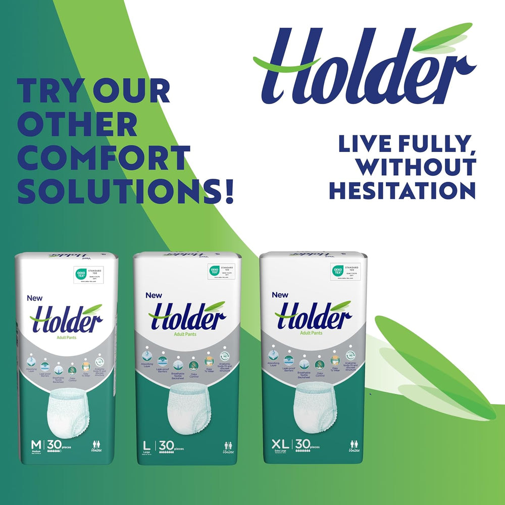 Pañales desechables unisex para adultos, impermeables, absorbentes, laterales elásticos, transpirables, súper absorbentes, doble capa, indicador de humedad, protección dermatológica de 5 estrellas, mediano