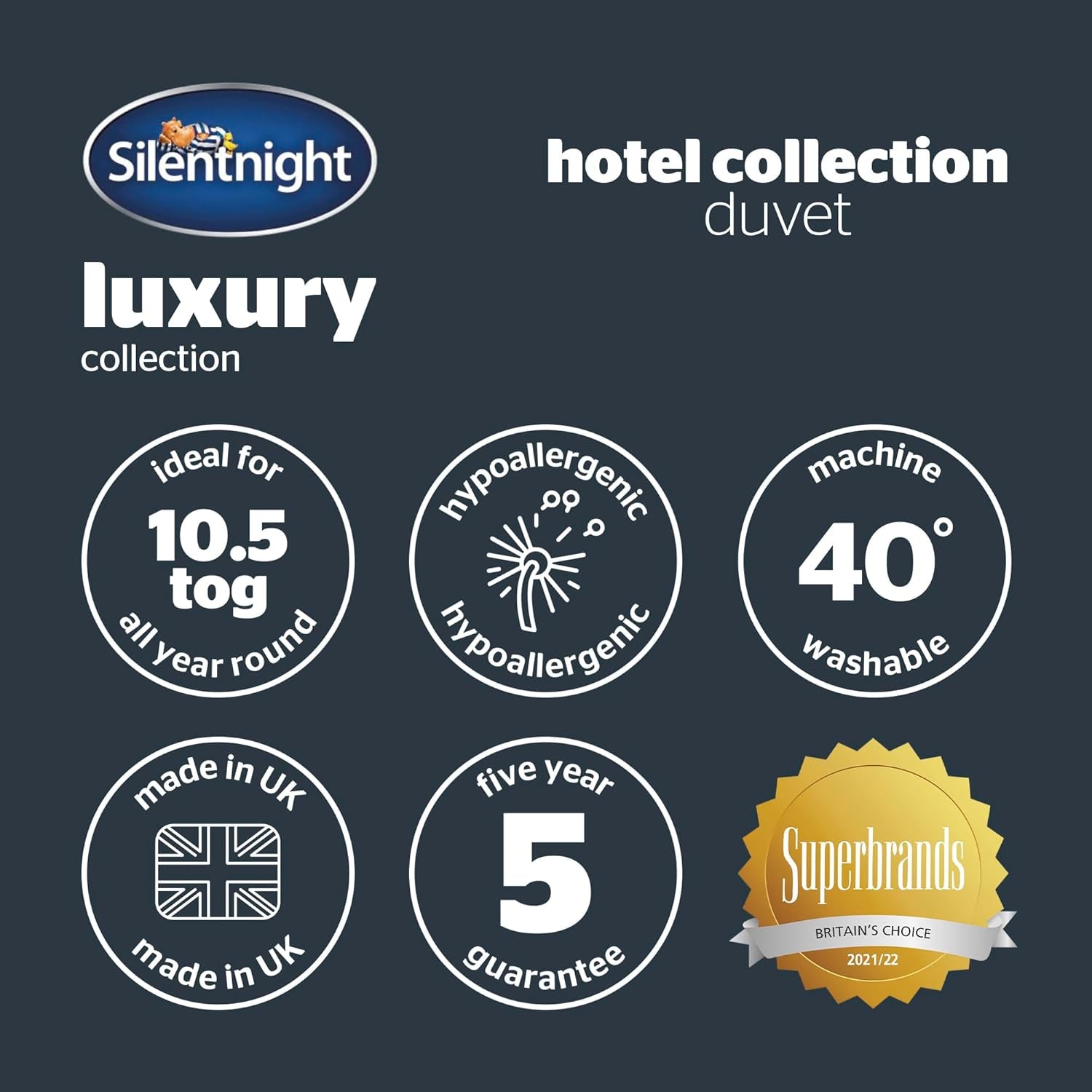 Plapumă Silentnight Hotel Collection 10.5 Tog - pat dublu, poliester, alb Plapumi si pilote Naty Shop