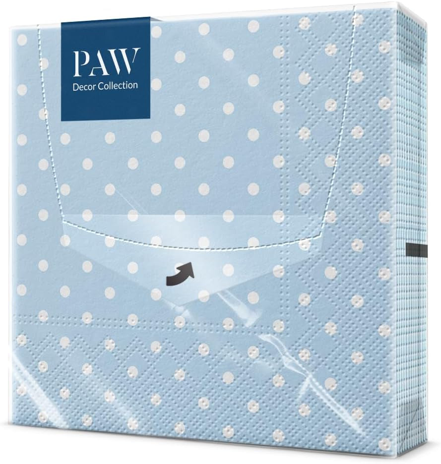 PAW - Șervețele 3 straturi (33 X 33 Cm) I 20 de bucăți I Perfect pentru petreceri, zile de naștere, sărbători I Decorațiuni de masă pentru petreceri pentru copii - Șervețele de hârtie colorate cu motiv - fotbal I minge de fotbal (pachet cu 2)