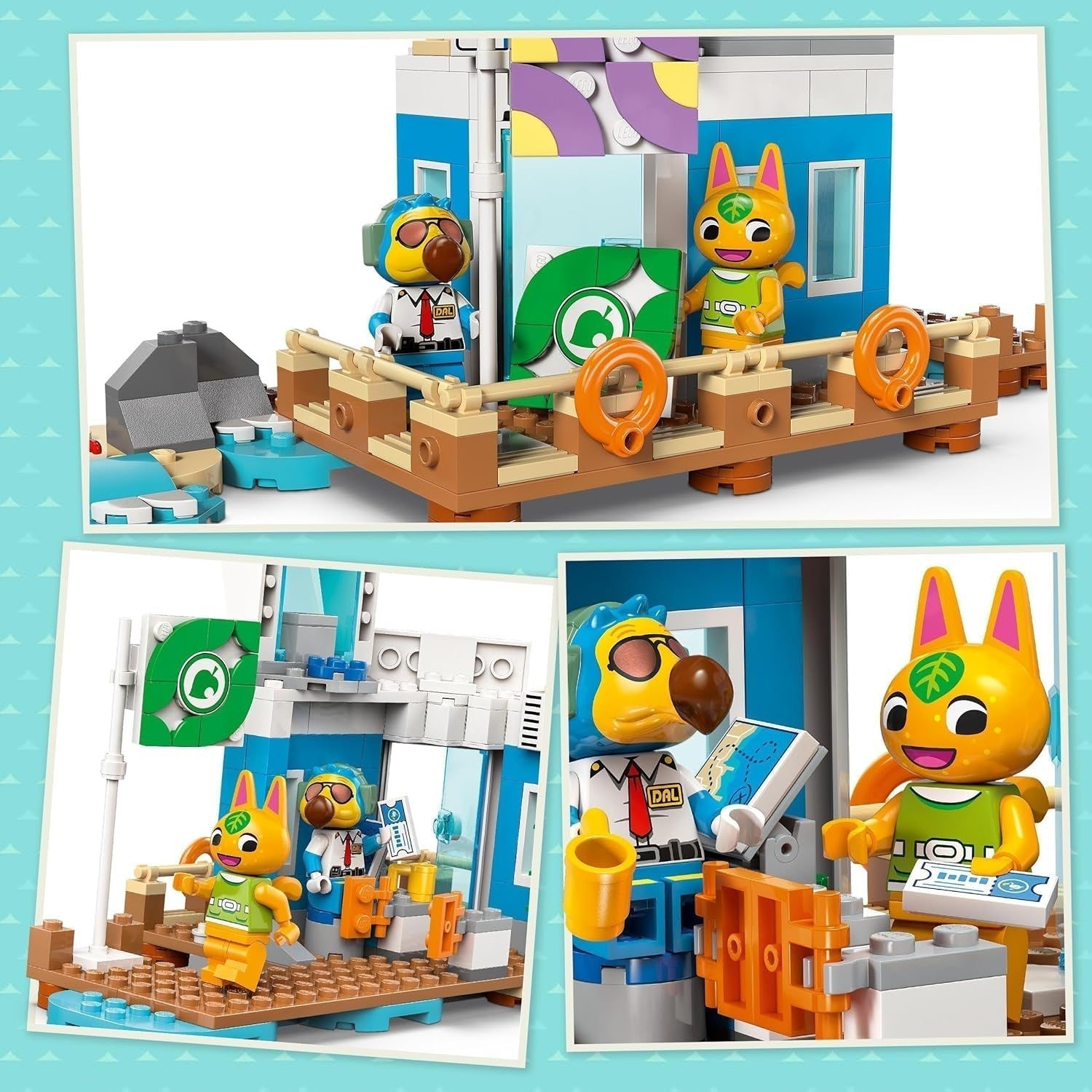 LEGO Animal Crossing Fly with Dodo Airlines, set de jocuri video, jucărie de aeroport, hidroavion și minifigurină pilot, cadou pentru fete și băieți cu vârsta de 7+ 77051 Seturi de constructie Besuche den LEGO-Store