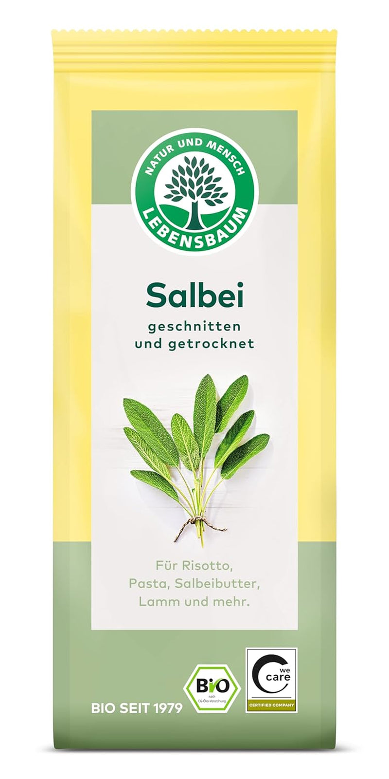 Lebensbaum Liebstöckel geschnitten, Bio-Gewürz mit würzigem Geschmack, Maggi-Kraut für Suppen, Marinaden, Fleisch- und Fisch-Gerichte, vegano, 15g